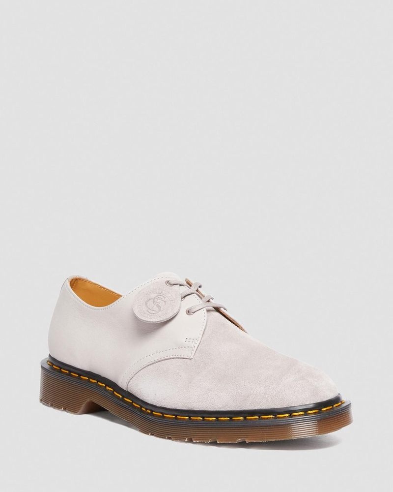 Dr Doc Martens 1461 Made in England Gamuza Oxford Shoes (Reverse Grain Gamuza) Pewter | RA91-I9KC