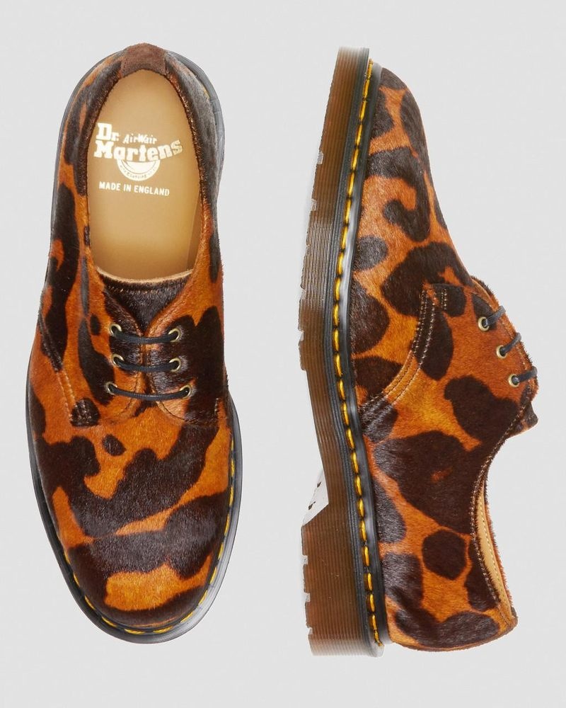 Dr Doc Martens 1461 Made in England Hair On Oxford Shoes (Hair On) Ocelot | TJ34-A5HH