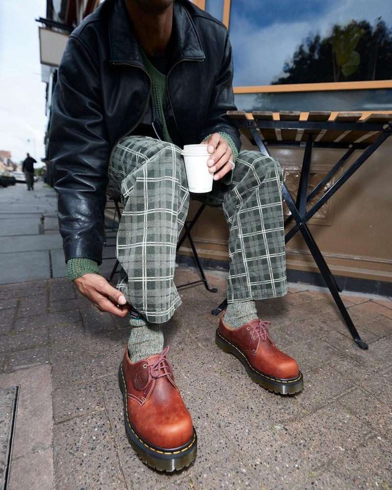 Dr Doc Martens 1461 Made in England Heritage Cuero Oxford Shoes Heritage Tan | TM60-V9VD