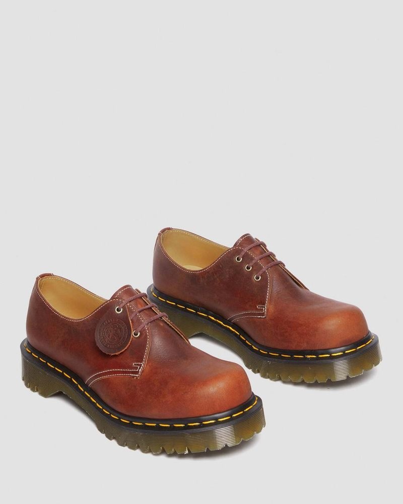 Dr Doc Martens 1461 Made in England Heritage Cuero Oxford Shoes Heritage Tan | TM60-V9VD