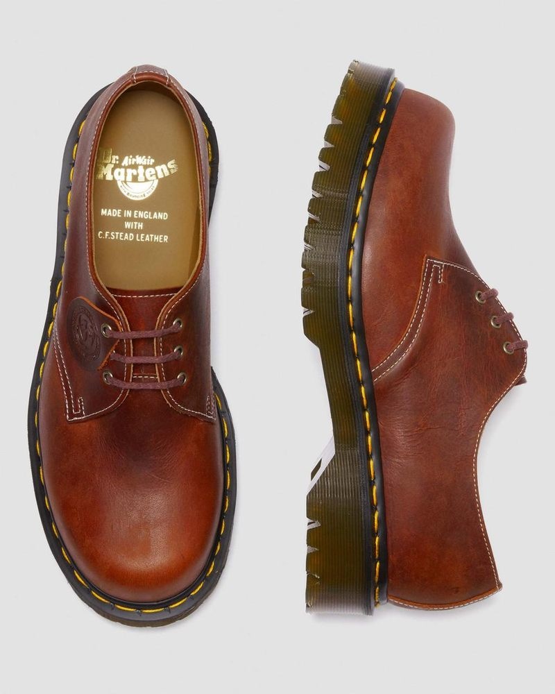 Dr Doc Martens 1461 Made in England Heritage Cuero Oxford Shoes Heritage Tan | TM60-V9VD