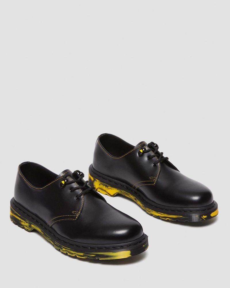 Dr Doc Martens 1461 Marbled Sole Cuero Oxford Shoes (Smooth Cuero) Negros | NF63-U6CY