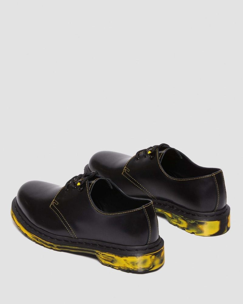 Dr Doc Martens 1461 Marbled Sole Cuero Oxford Shoes (Smooth Cuero) Negros | NF63-U6CY