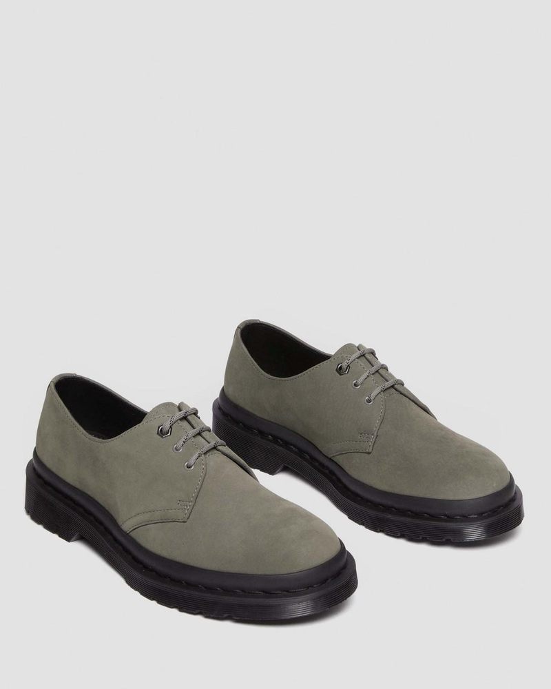 Dr Doc Martens 1461 Milled Nubuck Oxford Shoes (Milled Nubuck Wp) Grises | WO02-P3AQ