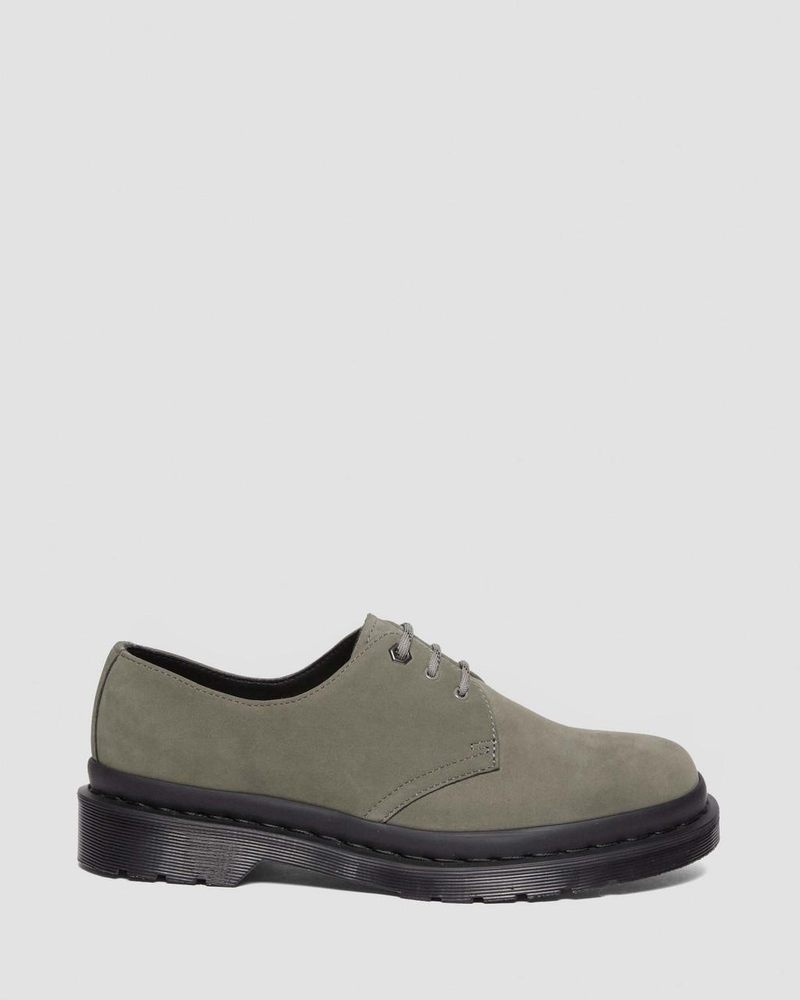 Dr Doc Martens 1461 Milled Nubuck Oxford Shoes (Milled Nubuck Wp) Grises | WO02-P3AQ