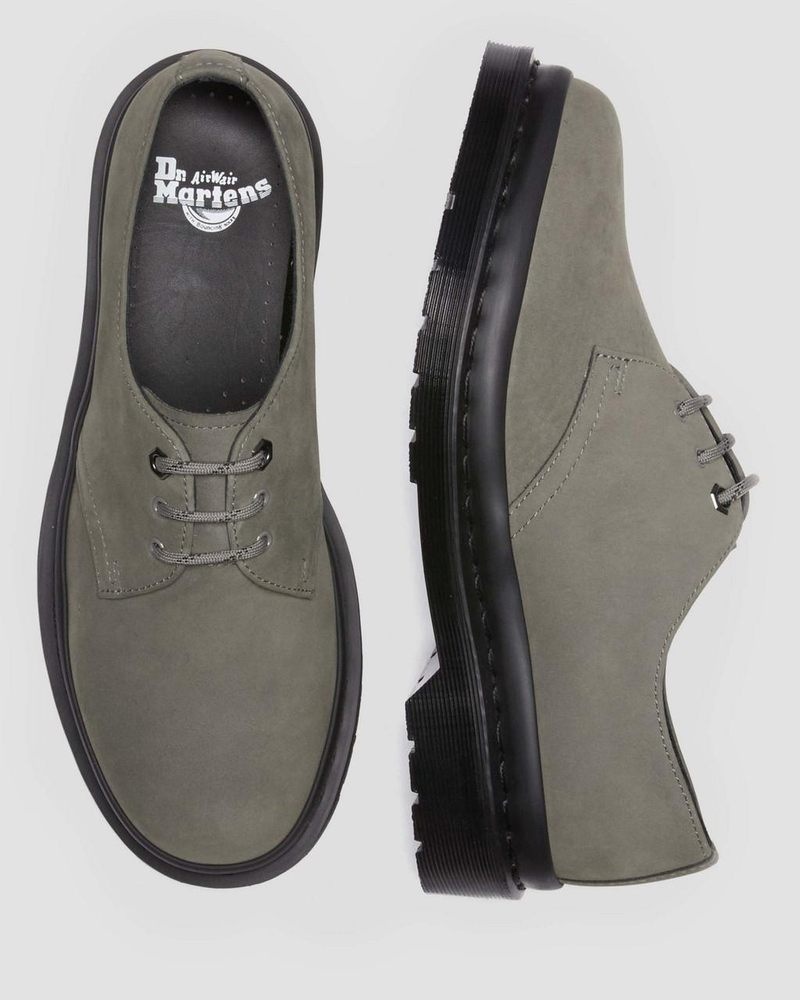 Dr Doc Martens 1461 Milled Nubuck Oxford Shoes (Milled Nubuck Wp) Grises | WO02-P3AQ