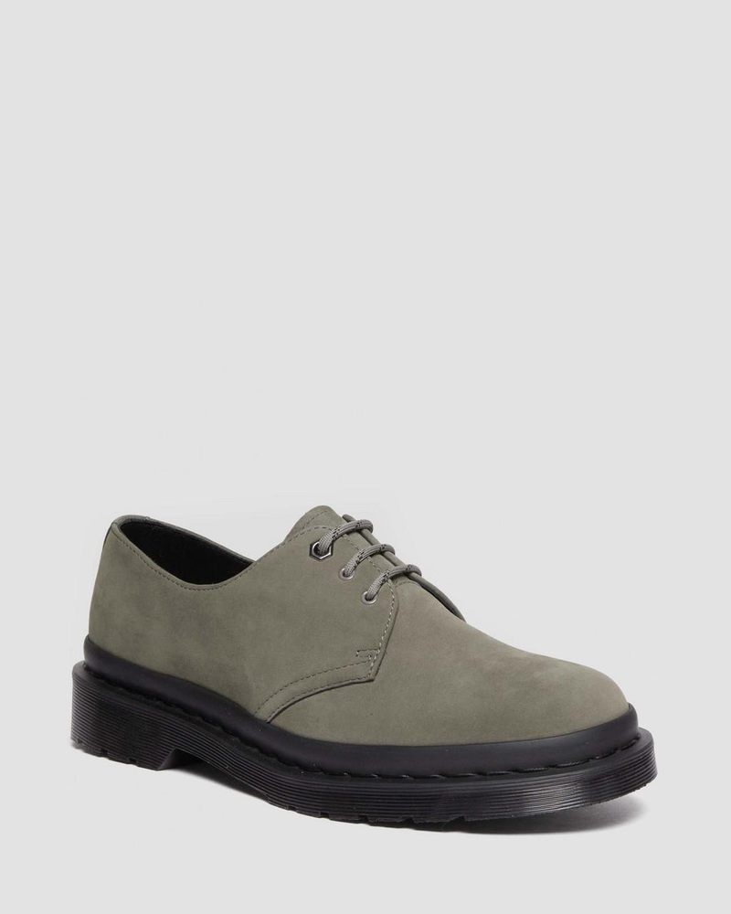 Dr Doc Martens 1461 Milled Nubuck Oxford Shoes (Milled Nubuck Wp) Grises | WO02-P3AQ