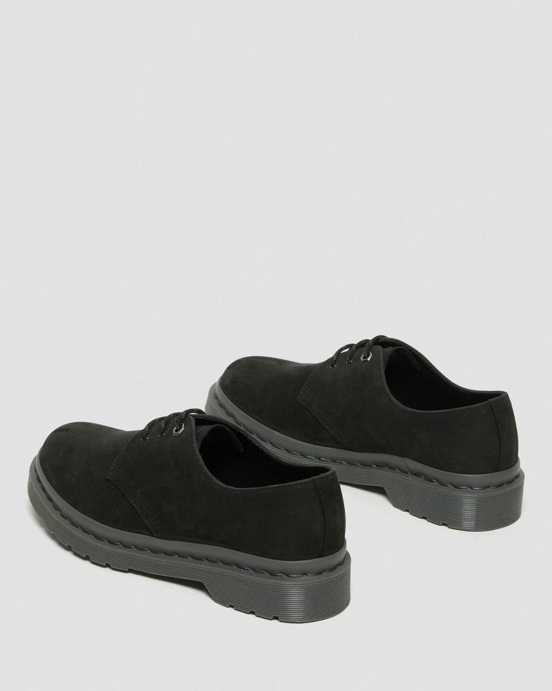 Dr Doc Martens 1461 Mono Milled Nubuck Cuero Oxford Shoes (Milled Nubuck Wp) Negros | ET28-T5TZ