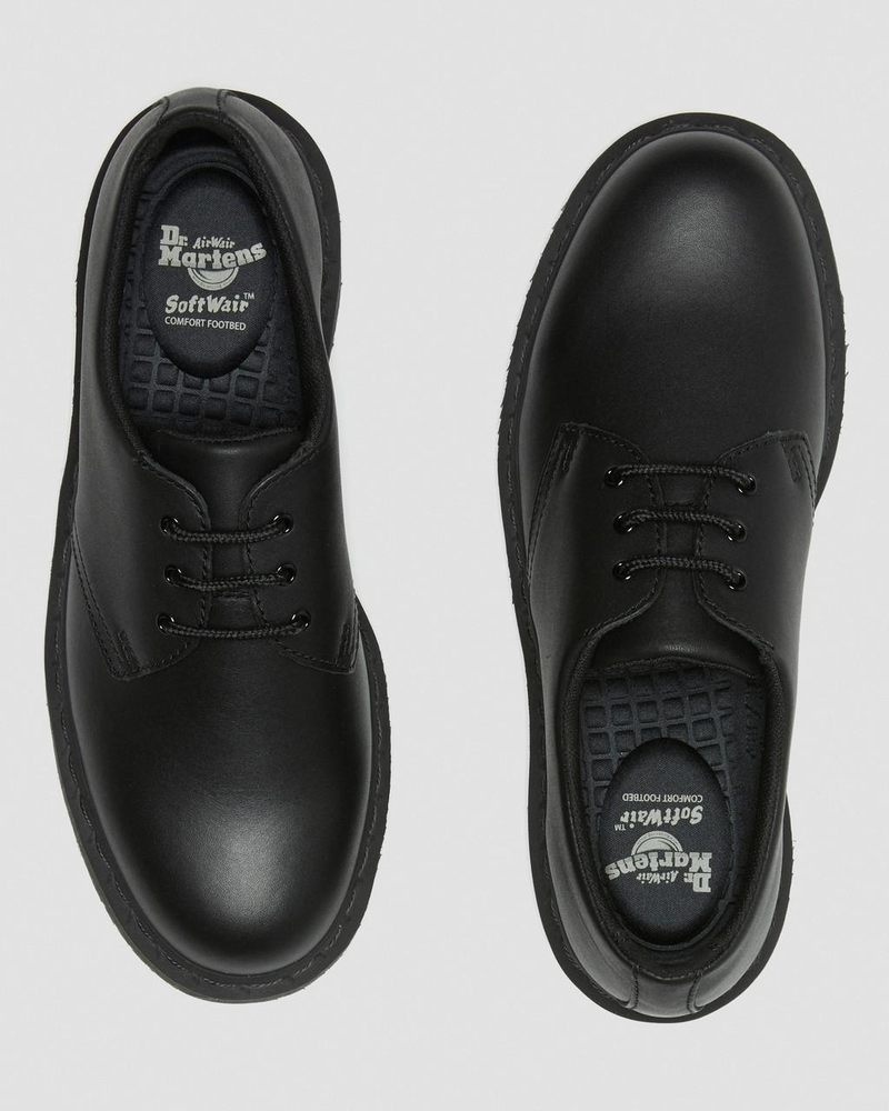 Dr Doc Martens 1461 Mono Slip Resistant Oxford Shoes (Industrial Full Grain) Negros | XT22-W7DC