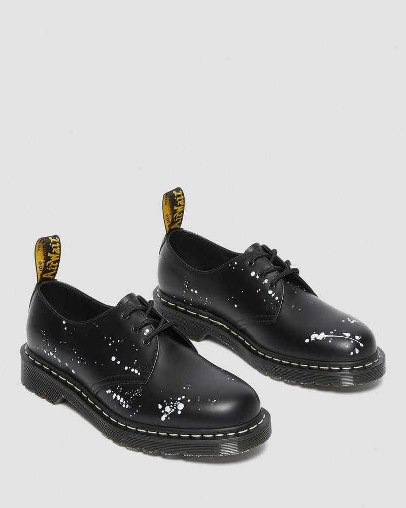 Dr Doc Martens 1461 Neighborhood Smooth Cuero Oxford Shoes (Smooth Cuero) Negros | MC60-J4KH