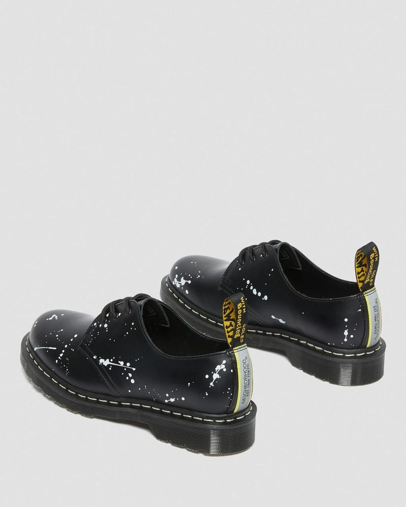 Dr Doc Martens 1461 Neighborhood Smooth Cuero Oxford Shoes (Smooth Cuero) Negros | MC60-J4KH