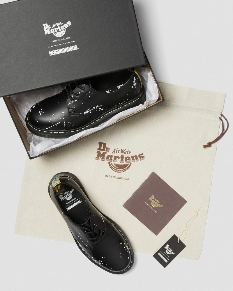 Dr Doc Martens 1461 Neighborhood Smooth Cuero Oxford Shoes (Smooth Cuero) Negros | MC60-J4KH