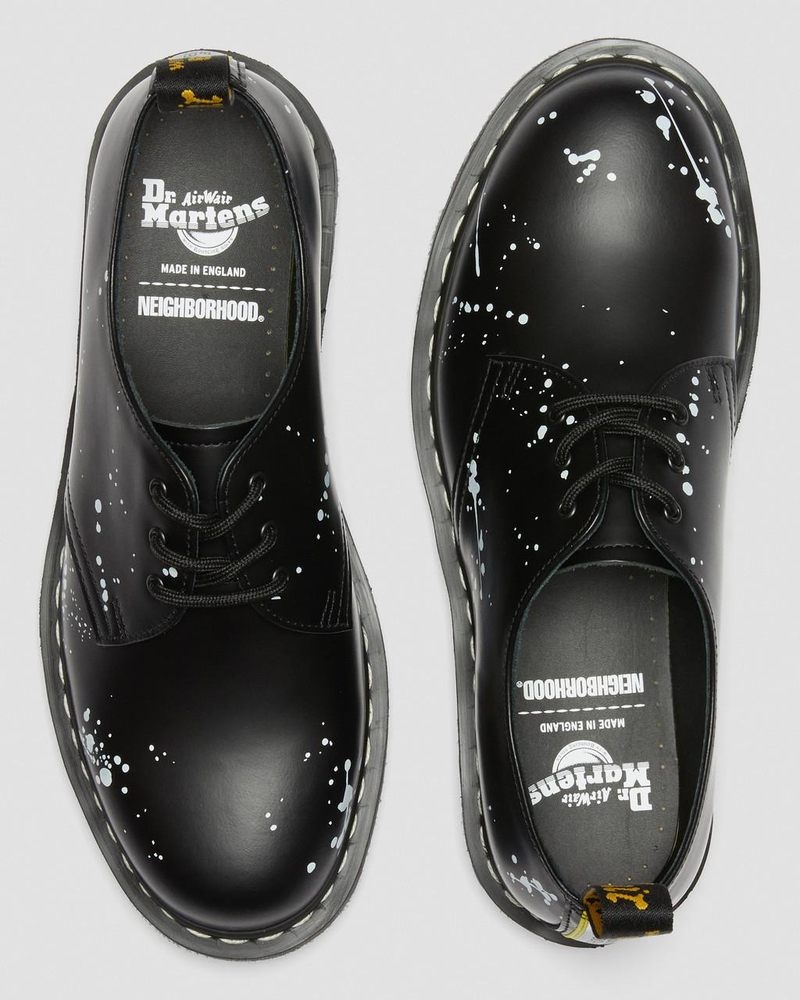 Dr Doc Martens 1461 Neighborhood Smooth Cuero Oxford Shoes (Smooth Cuero) Negros | MC60-J4KH