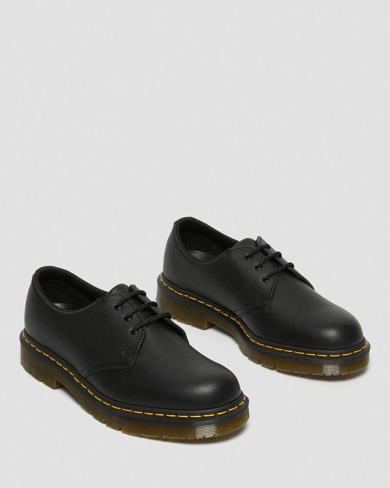 Dr Doc Martens 1461 Slip Resistant Cuero Oxford Shoes (Industrial Full Grain) Negros | NH69-D6HE