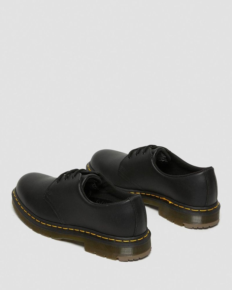 Dr Doc Martens 1461 Slip Resistant Cuero Oxford Shoes (Industrial Full Grain) Negros | NH69-D6HE