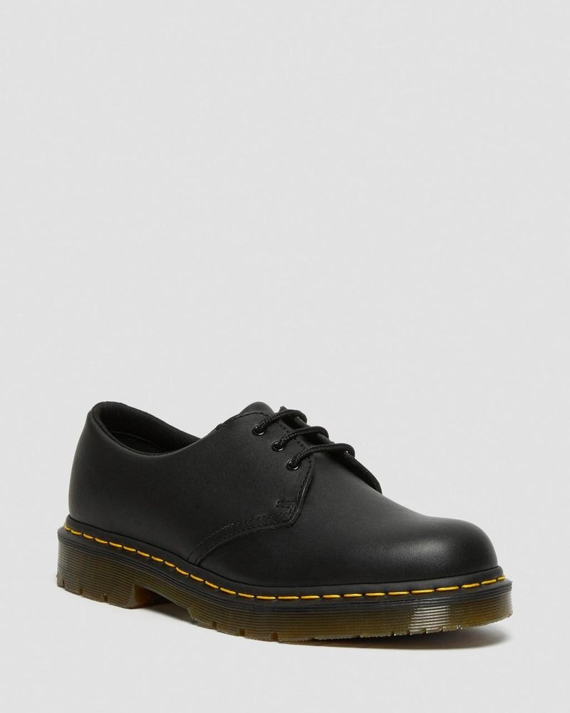 Dr Doc Martens 1461 Slip Resistant Cuero Oxford Shoes (Industrial Full Grain) Negros | NH69-D6HE