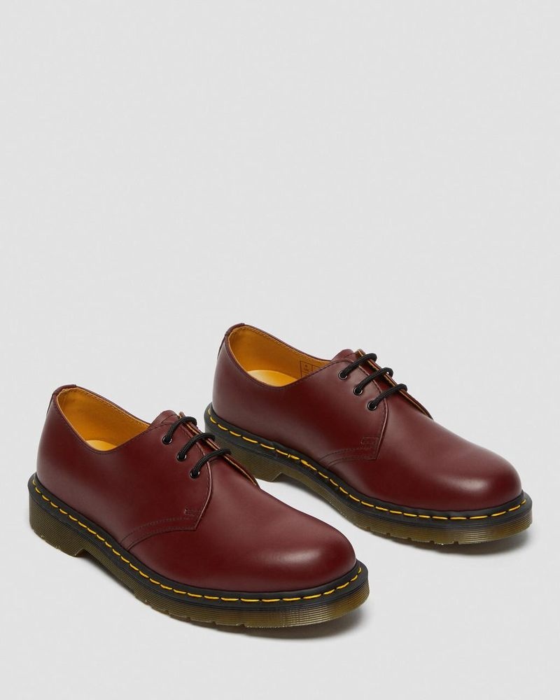 Dr Doc Martens 1461 Smooth Cuero Oxford Shoes (Smooth Cuero) Rojos | YE27-V3NE