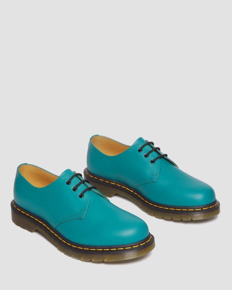 Dr Doc Martens 1461 Smooth Cuero Oxford Shoes (Smooth Cuero) Verdes | XX47-O9PG