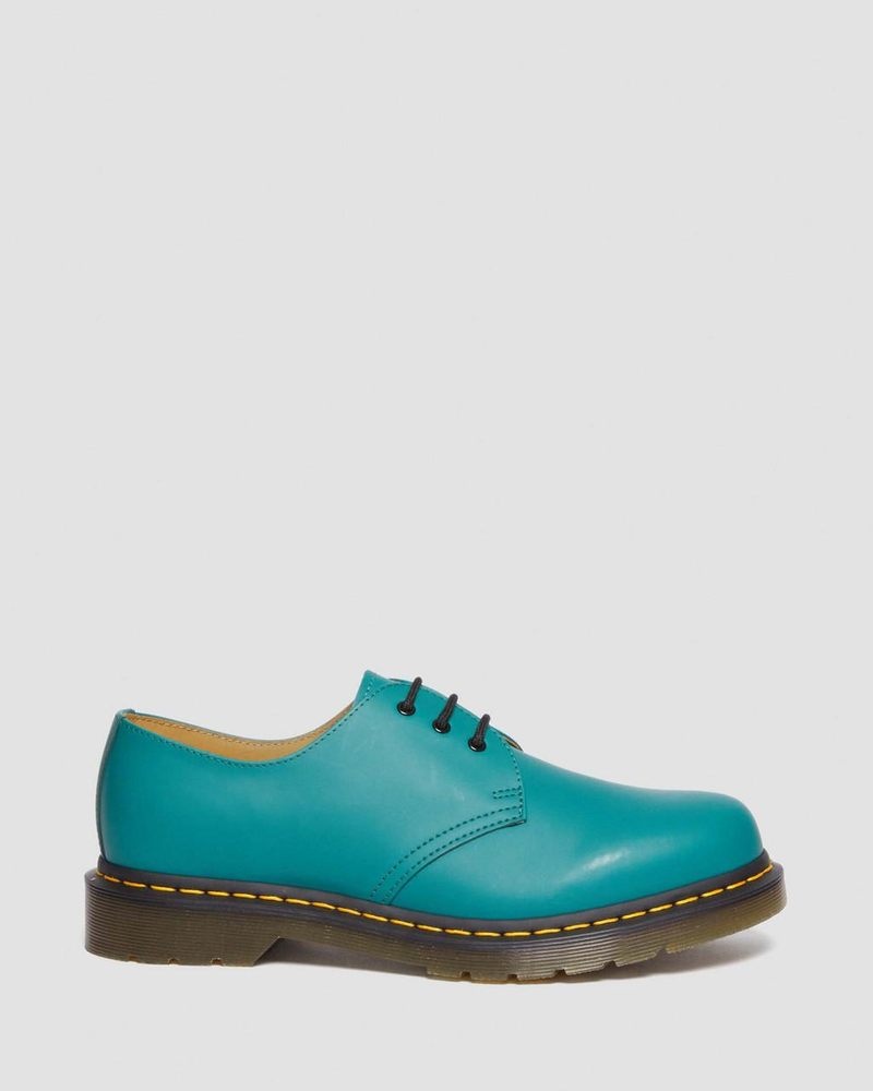 Dr Doc Martens 1461 Smooth Cuero Oxford Shoes (Smooth Cuero) Verdes | XX47-O9PG