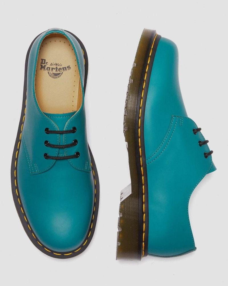 Dr Doc Martens 1461 Smooth Cuero Oxford Shoes (Smooth Cuero) Verdes | XX47-O9PG