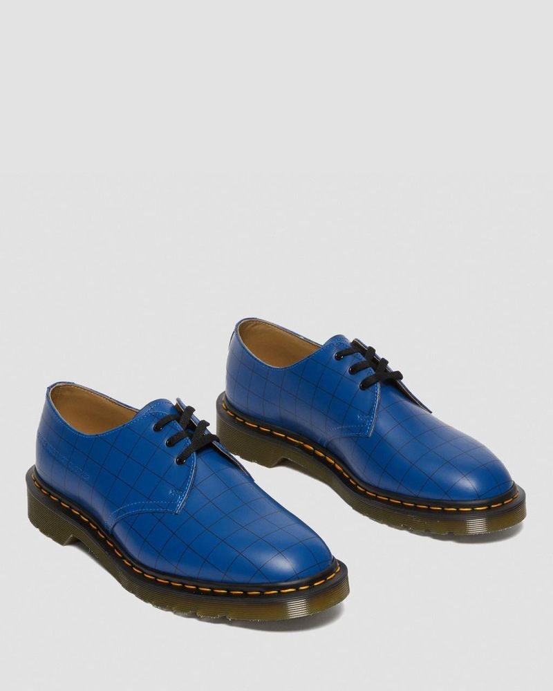 Dr Doc Martens 1461 Undercover Made in England Cuero Oxford Shoes (Smooth Cuero) Azules | QZ23-E1MR