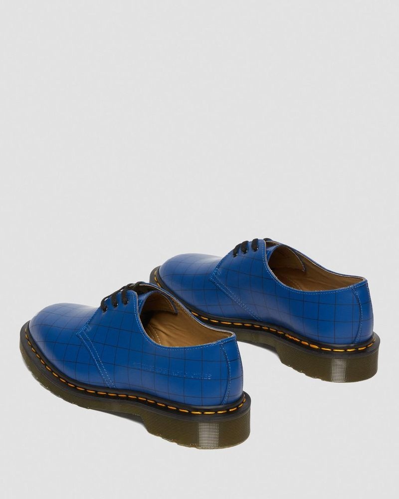 Dr Doc Martens 1461 Undercover Made in England Cuero Oxford Shoes (Smooth Cuero) Azules | QZ23-E1MR