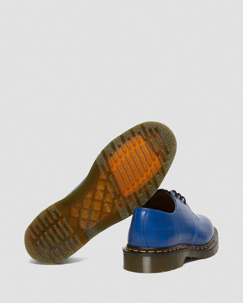 Dr Doc Martens 1461 Undercover Made in England Cuero Oxford Shoes (Smooth Cuero) Azules | QZ23-E1MR