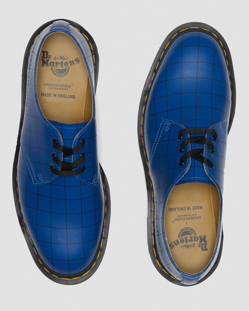 Dr Doc Martens 1461 Undercover Made in England Cuero Oxford Shoes (Smooth Cuero) Azules | QZ23-E1MR