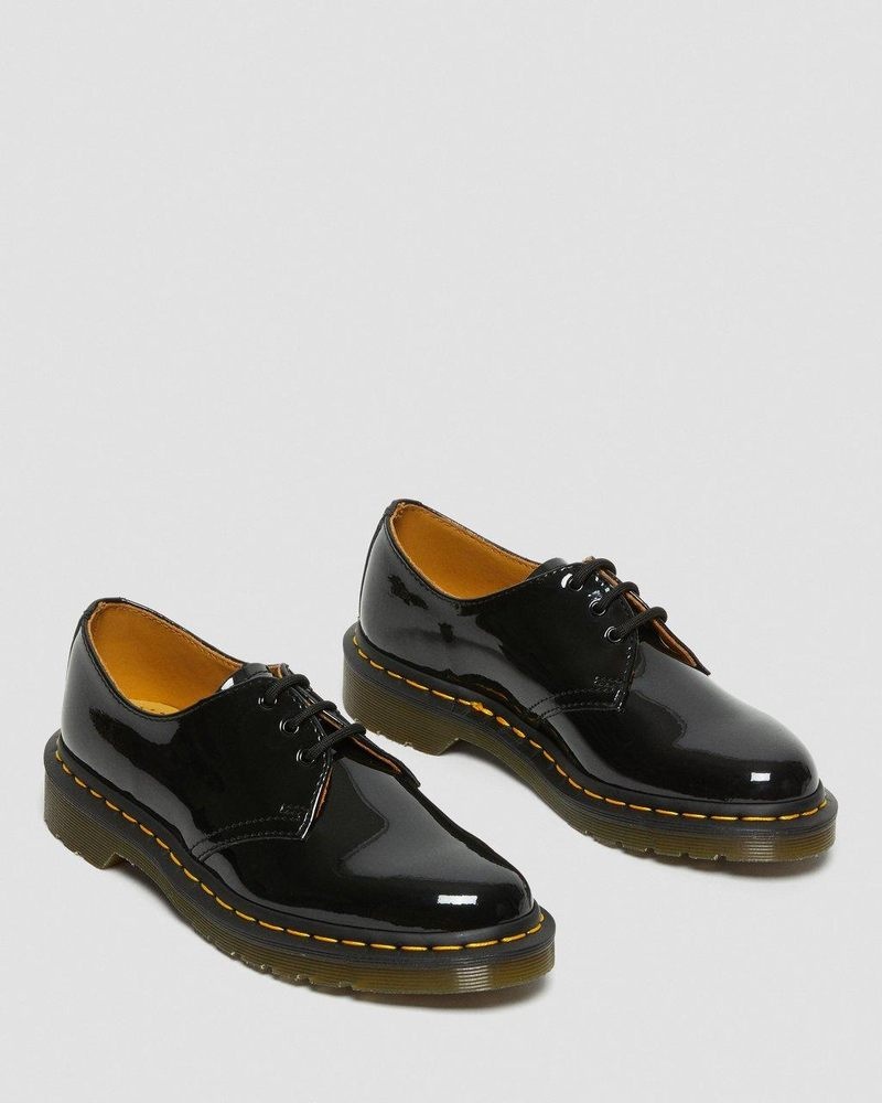 Dr Doc Martens 1461 - Charol Cuero Oxford Shoes (Charol Cuero) Negros | IJ38-R6ND