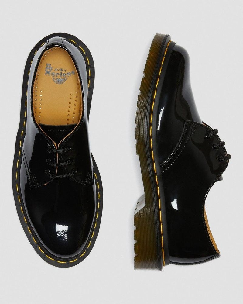 Dr Doc Martens 1461 - Charol Cuero Oxford Shoes (Charol Cuero) Negros | IJ38-R6ND