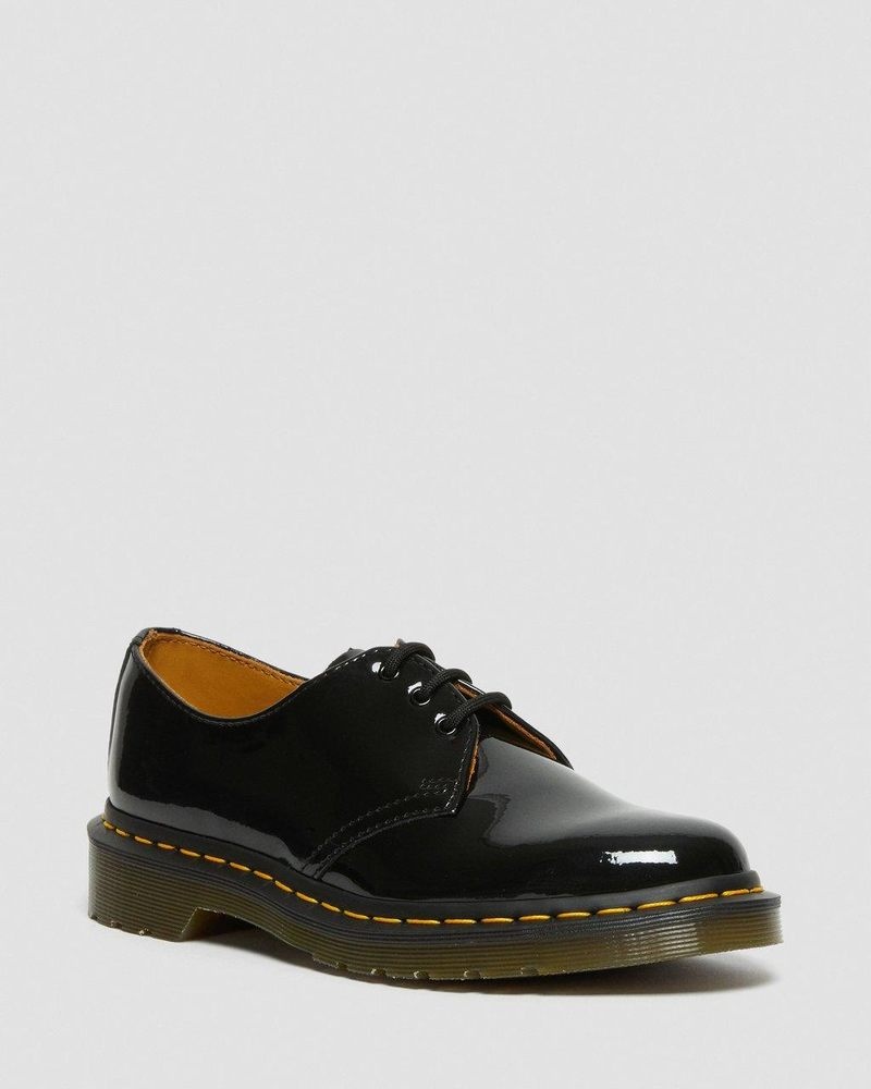 Dr Doc Martens 1461 - Charol Cuero Oxford Shoes (Charol Cuero) Negros | IJ38-R6ND