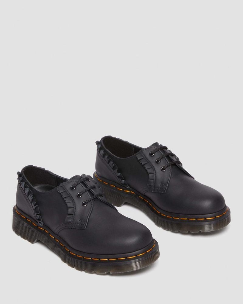 Dr Doc Martens 1461 - Frill Nappa Cuero Oxford Shoes (Nappa Cuero) Negros | SD00-O6BY