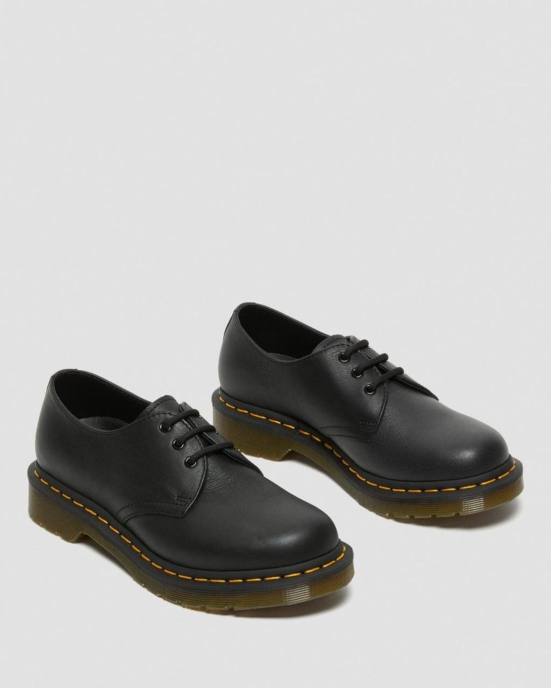 Dr Doc Martens 1461 - Virginia Cuero Oxford Shoes (Virginia) Negros | LK03-V4AJ