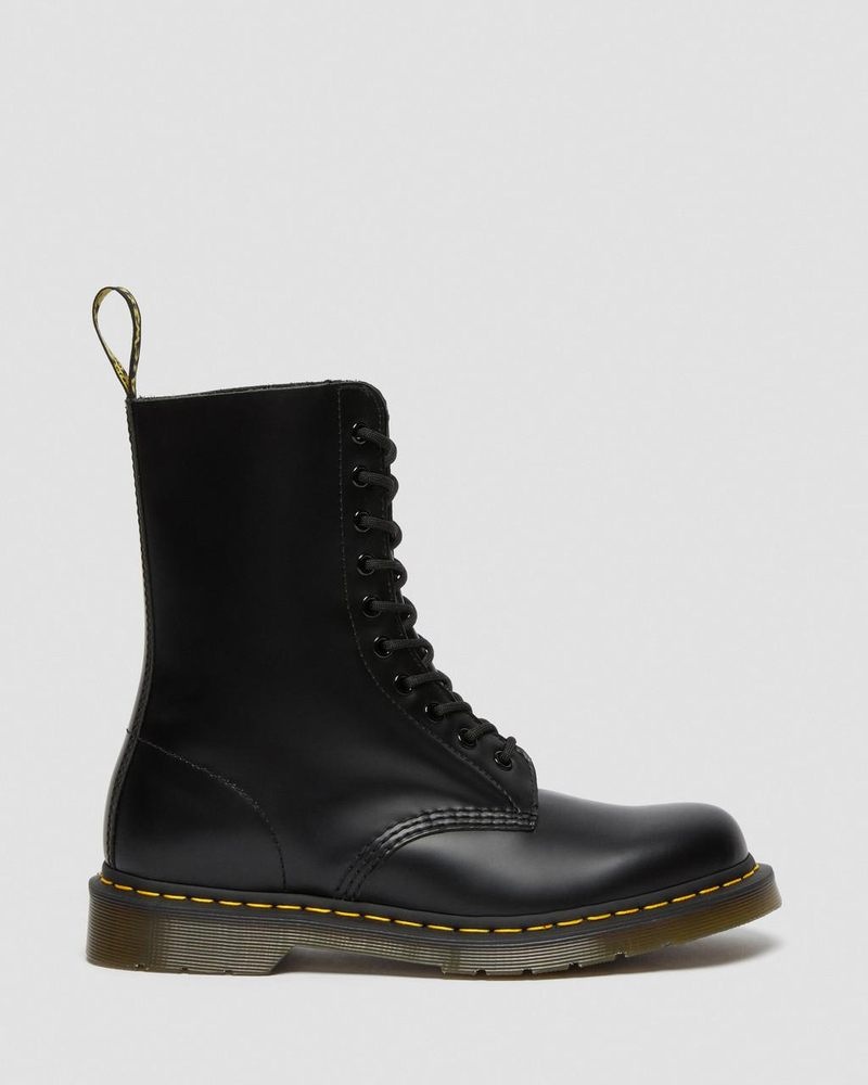 Dr Doc Martens 1490 Smooth Cuero Mid Calf Boots (Smooth Cuero) Negros | VE82-D3XJ