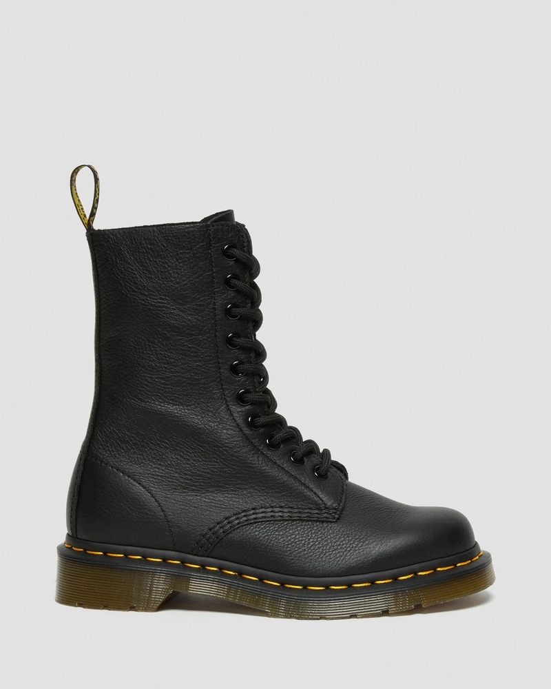 Dr Doc Martens 1490 Virginia Cuero Mid Calf Boots (Virginia) Negros | IS52-R8TO