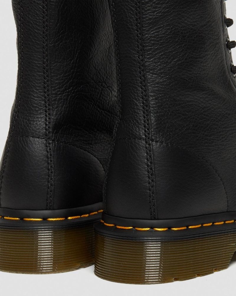 Dr Doc Martens 1490 Virginia Cuero Mid Calf Boots (Virginia) Negros | IS52-R8TO