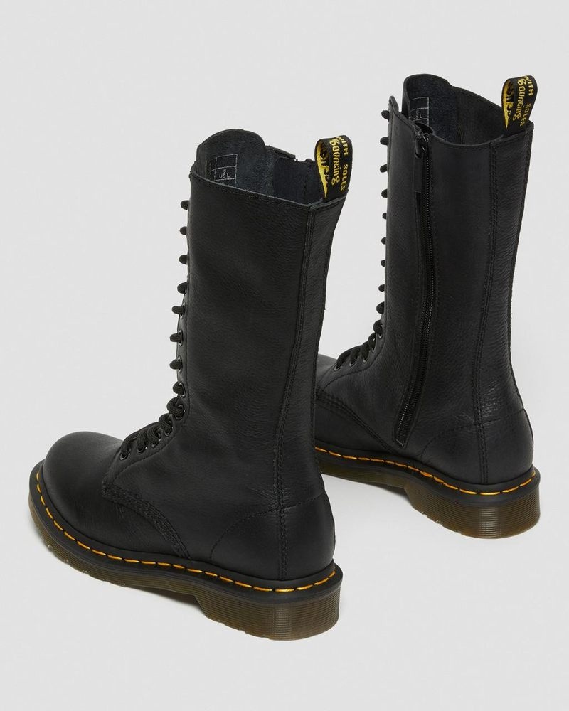 Dr Doc Martens 1B99 Virginia Cuero Mid Calf Boots (Virginia) Negros | OQ40-F8SO