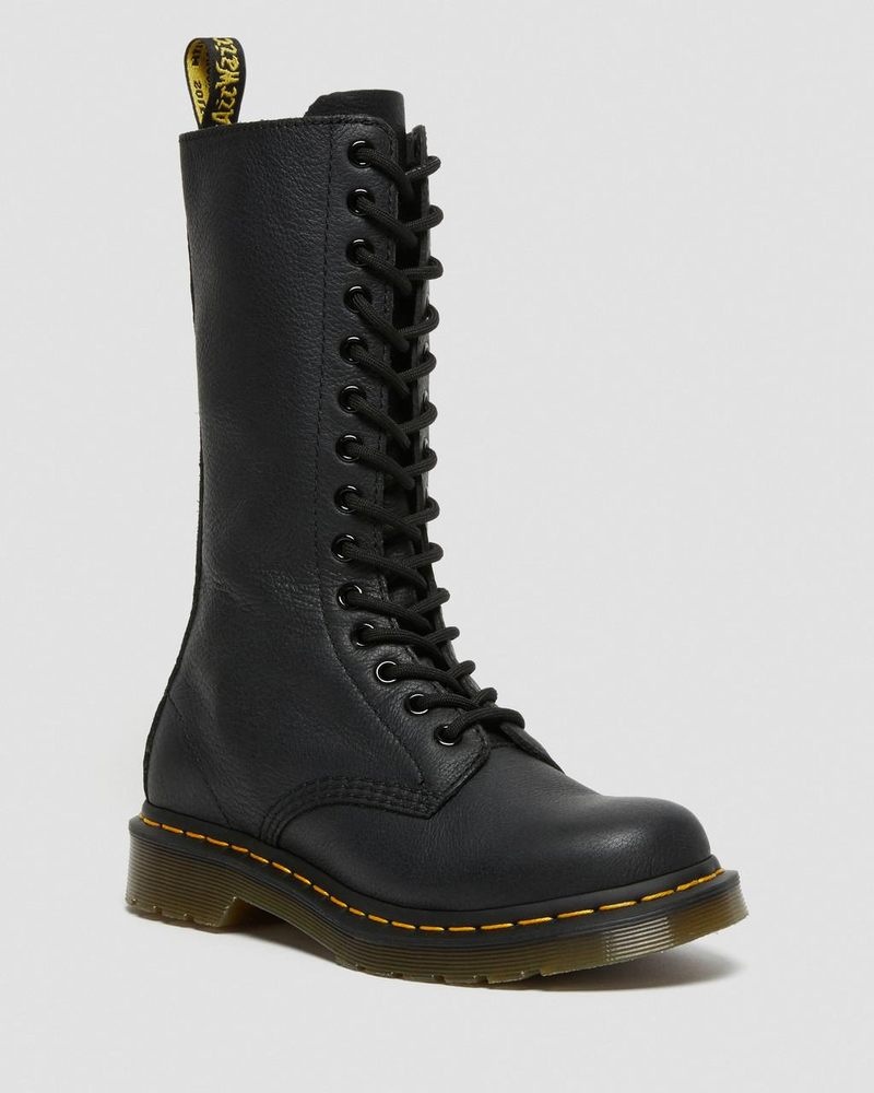 Dr Doc Martens 1B99 Virginia Cuero Mid Calf Boots (Virginia) Negros | OQ40-F8SO