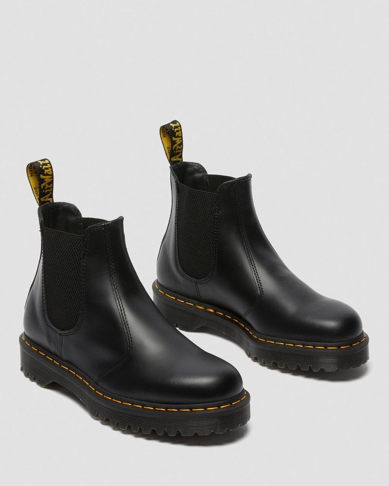 Dr Doc Martens 2976 Bex Smooth Cuero Chelsea Boots (Smooth Cuero) Negros | DS96-H8LM