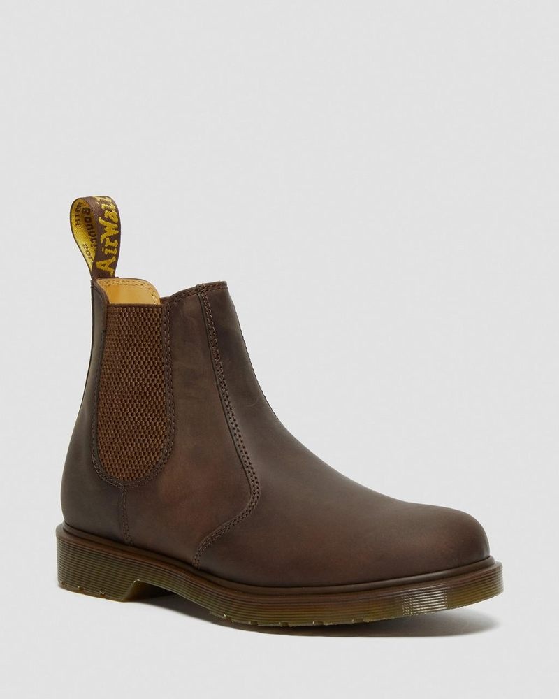 Dr Doc Martens 2976 Crazy Horse Cuero Chelsea Boots (Crazy Horse) Marrom | KN65-Q6ZL