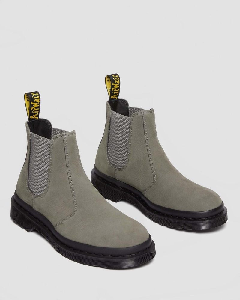 Dr Doc Martens 2976 Milled Nubuck Chelsea Boots (Milled Nubuck Wp) Grises | DW29-A6LK