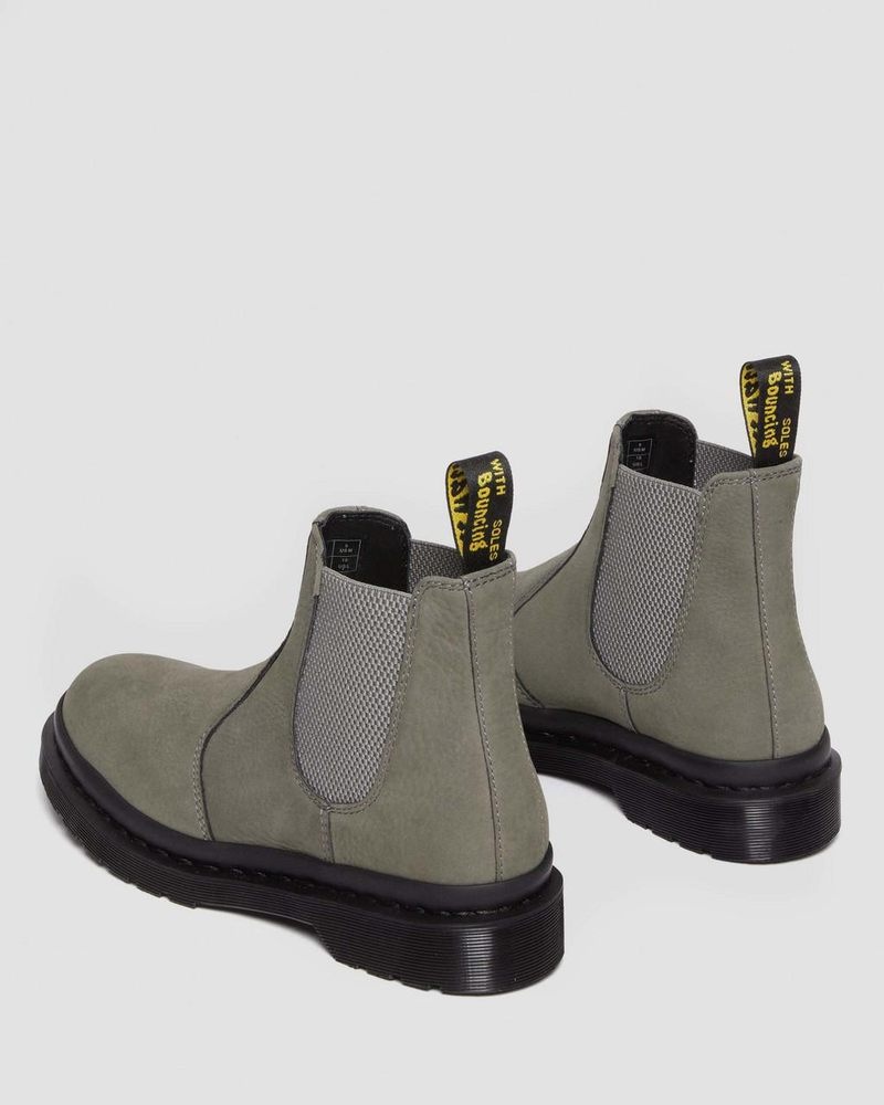 Dr Doc Martens 2976 Milled Nubuck Chelsea Boots (Milled Nubuck Wp) Grises | DW29-A6LK