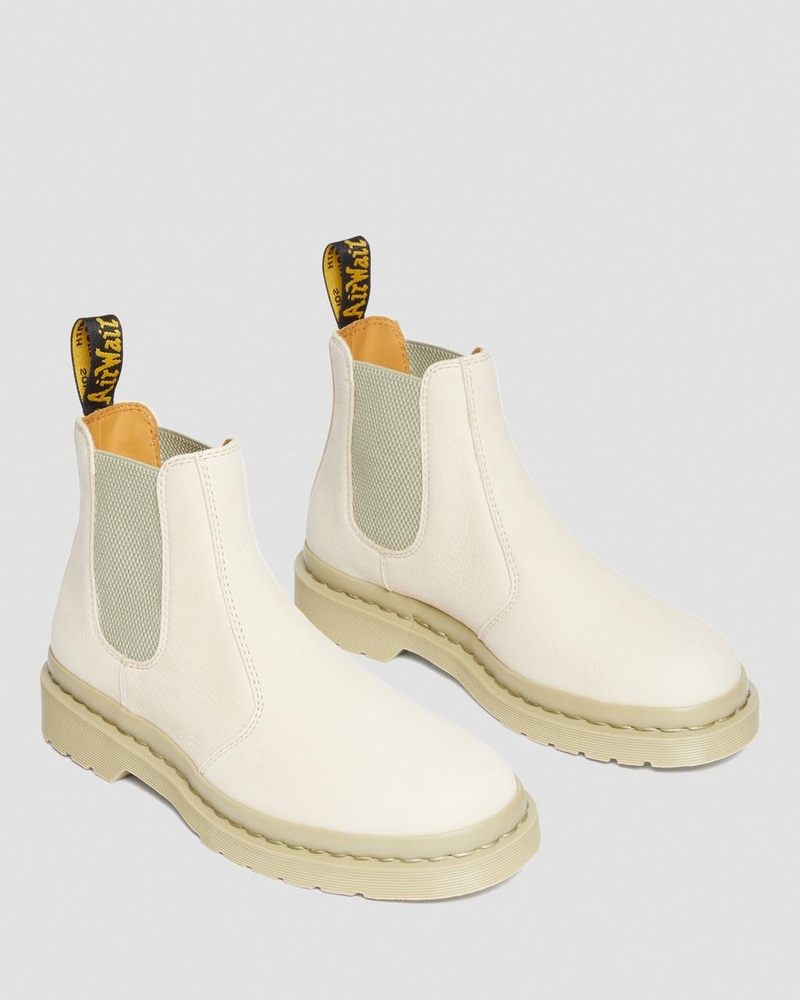 Dr Doc Martens 2976 Mono Milled Nubuck Cuero Chelsea Boots (Milled Nubuck Wp) Beige | KG60-U5BA