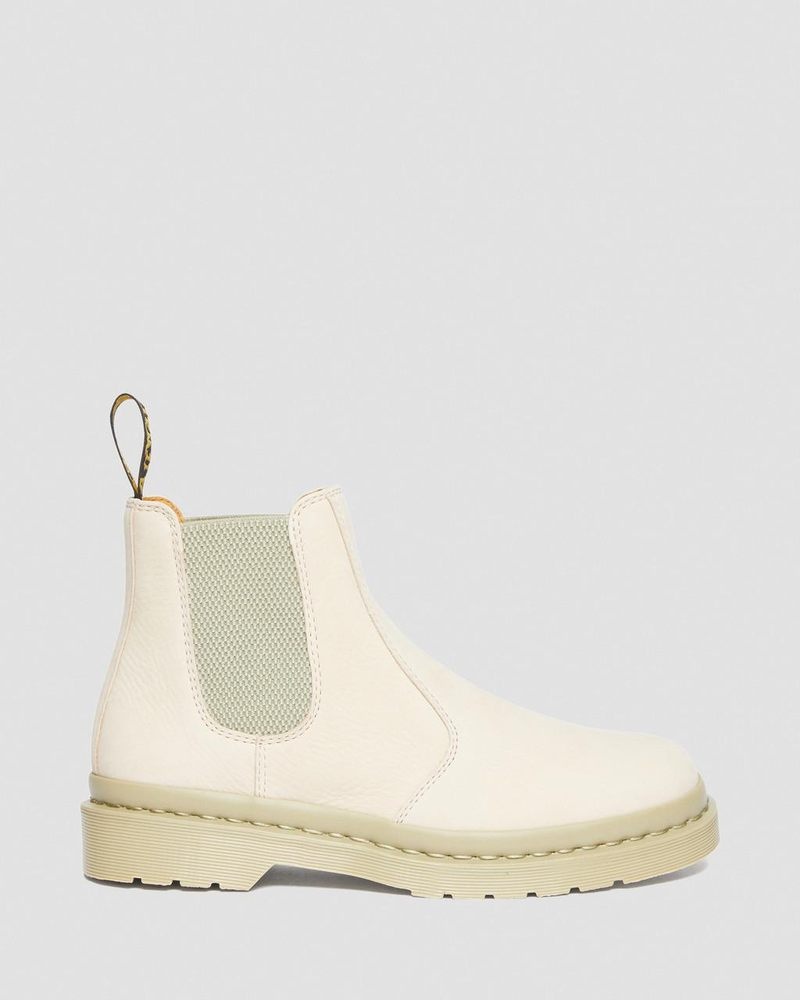 Dr Doc Martens 2976 Mono Milled Nubuck Cuero Chelsea Boots (Milled Nubuck Wp) Beige | KG60-U5BA