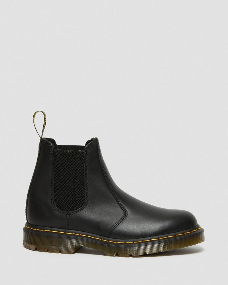 Dr Doc Martens 2976 Slip Resistant Cuero Chelsea Boots (Industrial Full Grain) Negros | KE40-A9IC