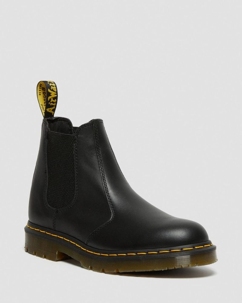 Dr Doc Martens 2976 Slip Resistant Cuero Chelsea Boots (Industrial Full Grain) Negros | KE40-A9IC