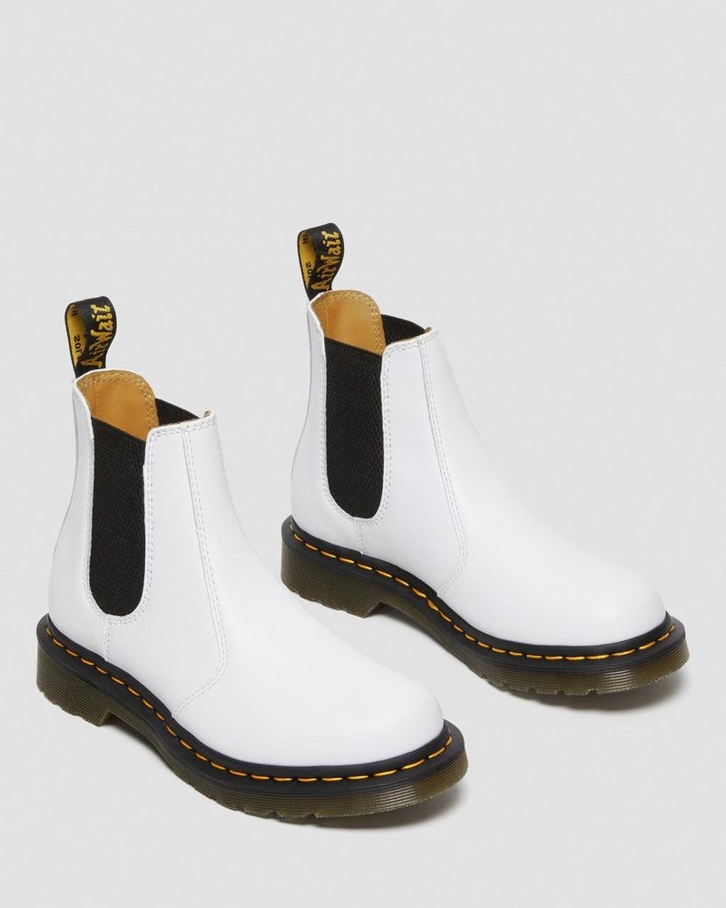 Dr Doc Martens 2976 Softy T Cuero Chelsea Boots (Softy T) Blancos | AA35-I8FZ