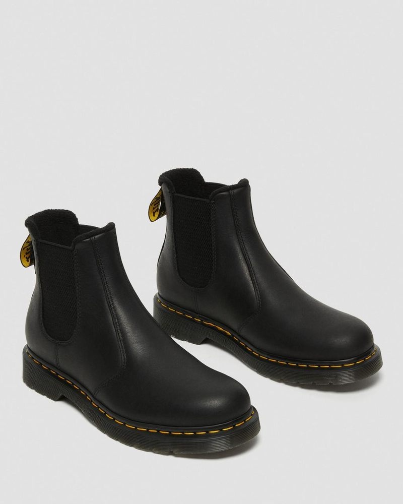 Dr Doc Martens 2976 Warmwair Cuero Chelsea Boots (Valor Wp) Negros | VI98-R9BD