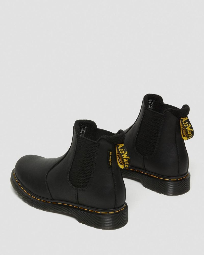 Dr Doc Martens 2976 Warmwair Cuero Chelsea Boots (Valor Wp) Negros | VI98-R9BD