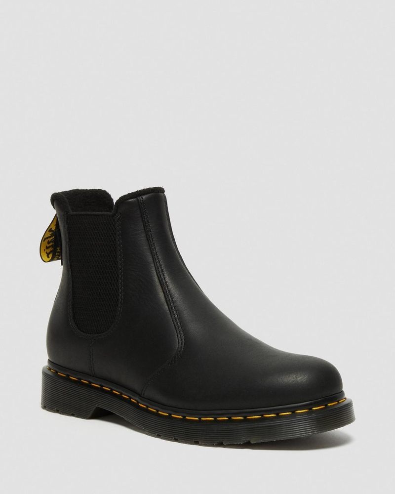 Dr Doc Martens 2976 Warmwair Cuero Chelsea Boots (Valor Wp) Negros | VI98-R9BD